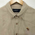 アバクロンビーアンドフィッチ Abercrombie & Fitch ワンポイント刺繍 ヘリンボーン L/S シャツ メンズ import:L