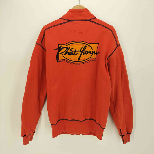 ファットファーム PHAT FARM 00S バックプリント ジップアップ ハイネック スウェット トレーナー メンズ