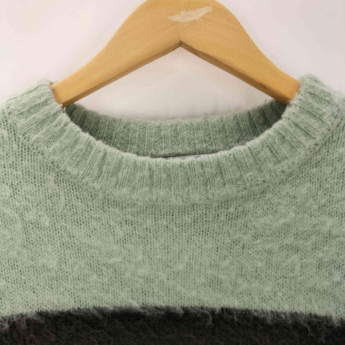 サノバチーズ SON OF THE CHEESE MOHAIR BORDER モヘアクルーネックニット メンズ JPN:L