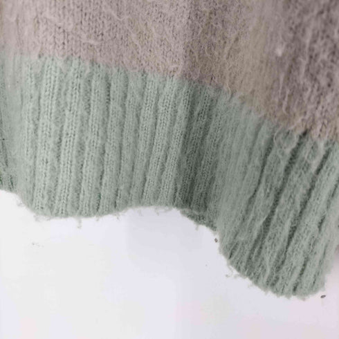 サノバチーズ SON OF THE CHEESE MOHAIR BORDER モヘアクルーネックニット メンズ JPN:L