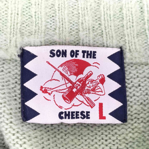 サノバチーズ SON OF THE CHEESE MOHAIR BORDER モヘアクルーネックニット メンズ JPN:L