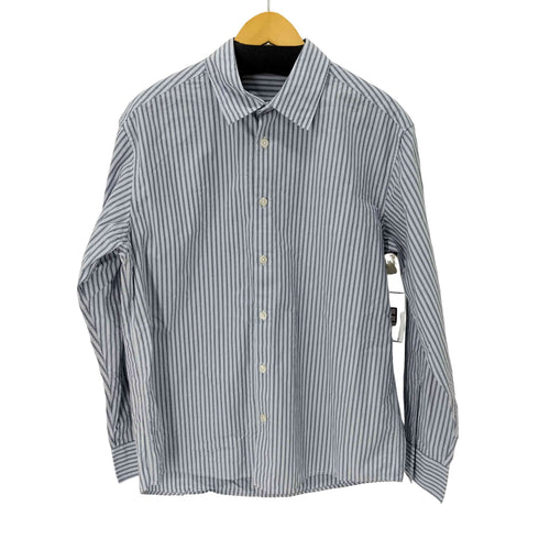 ザラ ZARA コントラストストライプシャツ メンズ import:L
