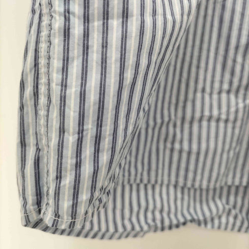 ザラ ZARA コントラストストライプシャツ メンズ import:L