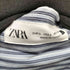 ザラ ZARA コントラストストライプシャツ メンズ import:L