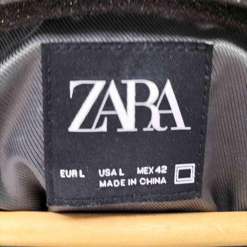 ザラ ZARA フランネルカーディガン メンズ import:L