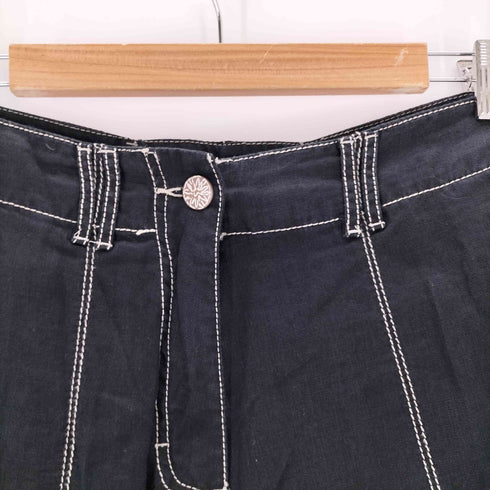 ブルーウィリーズ BLUE WILLIS リネン ステッチストレートパンツ レディース 38