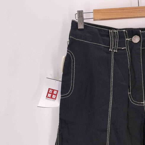 ブルーウィリーズ BLUE WILLIS リネン ステッチストレートパンツ レディース 38