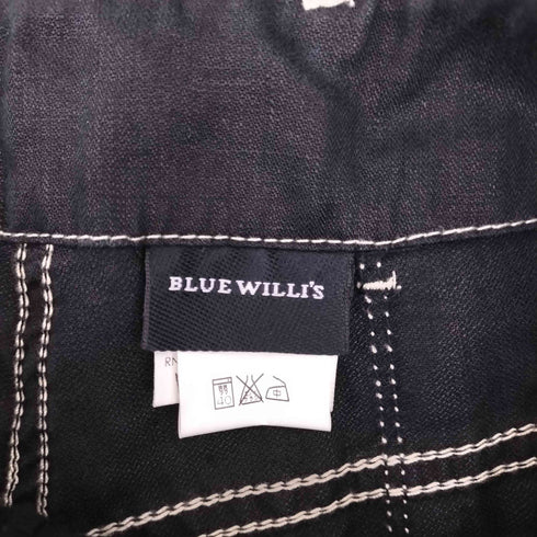 ブルーウィリーズ BLUE WILLIS リネン ステッチストレートパンツ レディース 38
