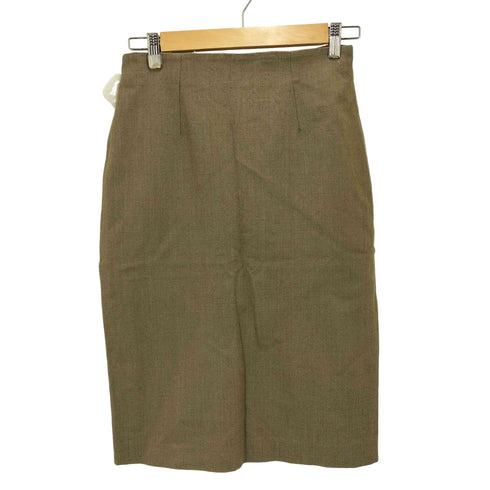 マックスマーラ MAX MARA イタリア製 白タグ バックスリット ウールタイトスカート レディース DE:38