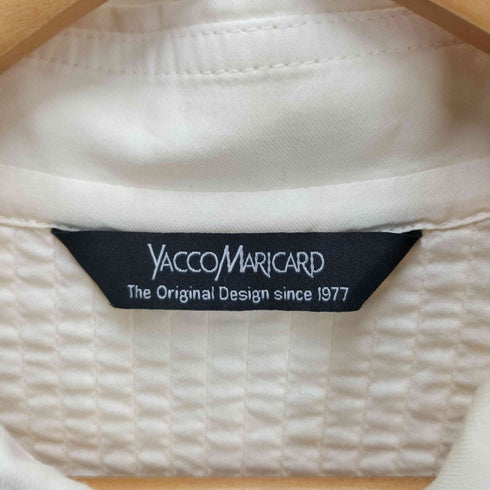 ヤッコマリカルド YACCO MARICARD ソフトツイルコットン部分ピンタックスカーフ付シャツ レディース 2