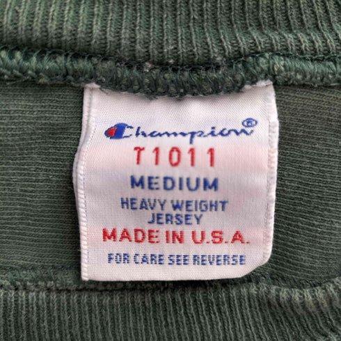 チャンピオン Champion USA製 T1011 コットン100 ヘビーウエイト 半袖 Tシャツ メンズ import:M