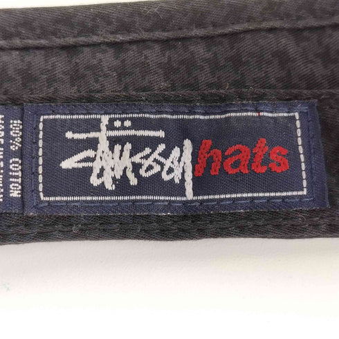 ステューシー Stussy 90S HATS 紺タグ 総柄 サンバイザー メンズ