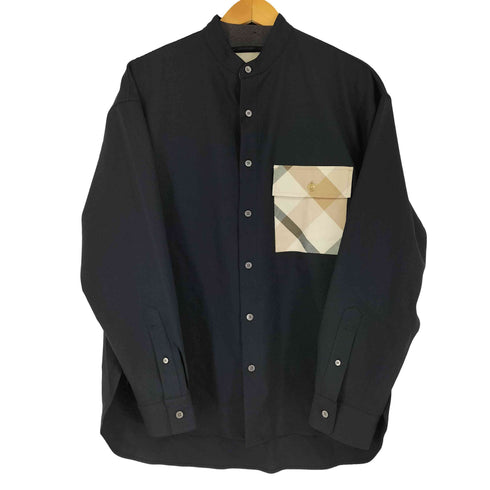 ブラックレーベルクレストブリッジ BLACK LABEL CRESTBRIDGE ポケットチェック バンドカラーシャツ メンズ JPN:M