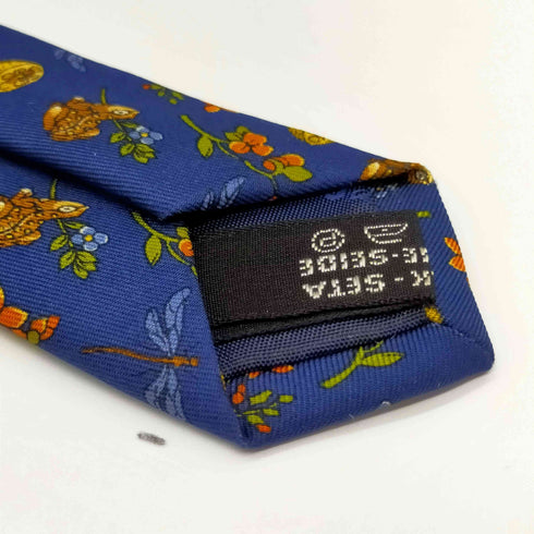 サルヴァトーレフェラガモ Salvatore Ferragamo イタリア製 総柄 シルク ネクタイ メンズ