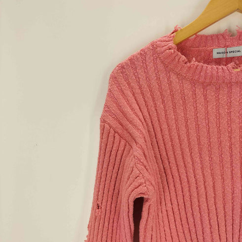 メゾンスペシャル MAISON SPECIAL Slab Distressed Effect Knitwear レディース FREE
