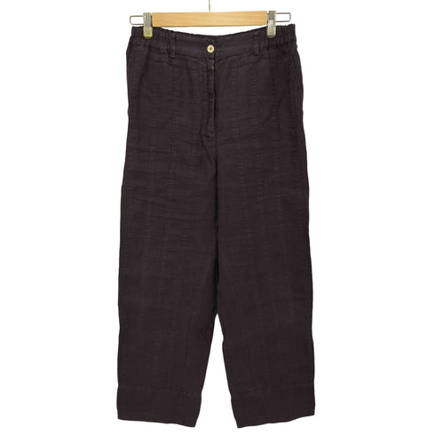 ヤッコマリカルド YACCO MARICARD リネン ストイプタックパンツ レディース 2