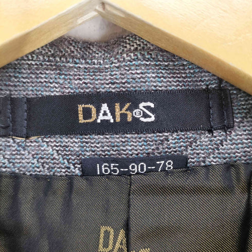 ダックス DAKS グレンチェックウールステンカラーコート メンズ 95.5