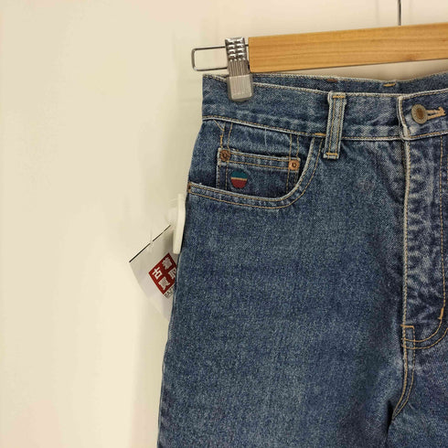 texwood エンブレム刺繍 テーパード デニムパンツ レディース 27
