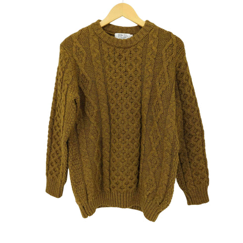 ケリーウーレンミルズ kerry woollen mills アランケーブルクルーネックセーター メンズ 40