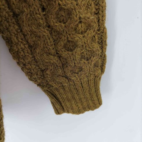 ケリーウーレンミルズ kerry woollen mills アランケーブルクルーネックセーター メンズ 40