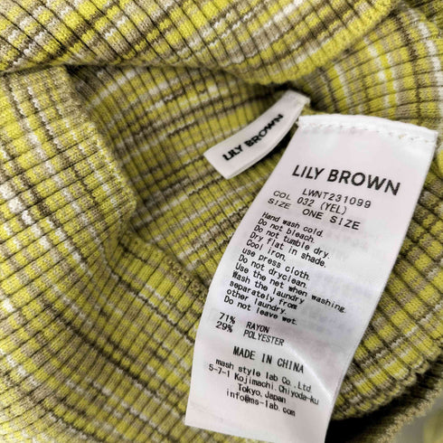 リリーブラウン Lily Brown フレアスリーブハイネックリブニット レディース ONE SIZE