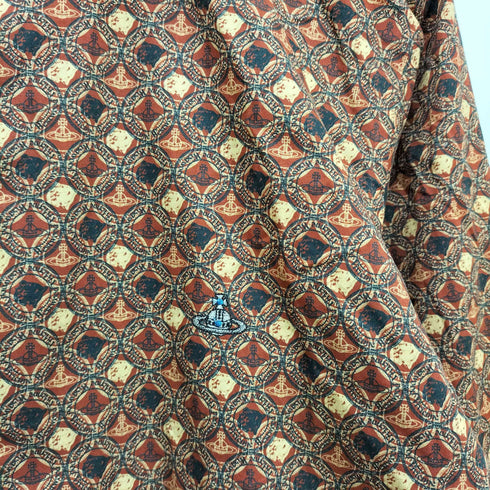 ヴィヴィアンウエストウッドマン Vivienne Westwood MAN オーブ 刺繍 オジー クラーク シャツ メンズ EUR:46
