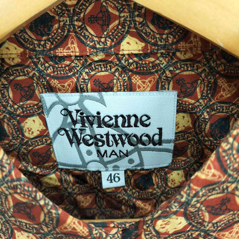 ヴィヴィアンウエストウッドマン Vivienne Westwood MAN オーブ 刺繍 オジー クラーク シャツ メンズ EUR:46