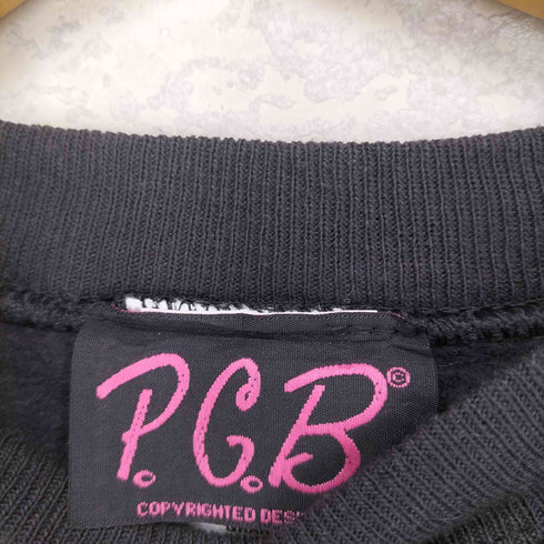 P.G.B. MADE IN USA 2000 ラインストーン装飾クルーネックスウェット メンズ