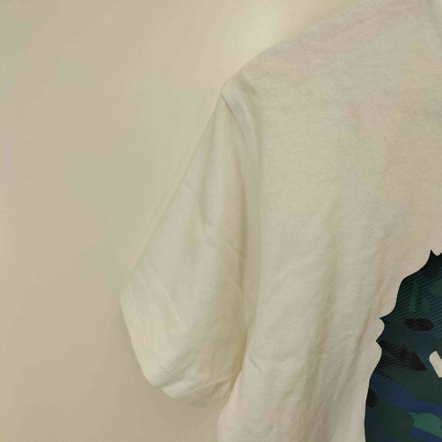 アベイシングエイプ A BATHING APE APE HEAD S/S TEE チェックカモ プリント Tシャツ メンズ JPN:M