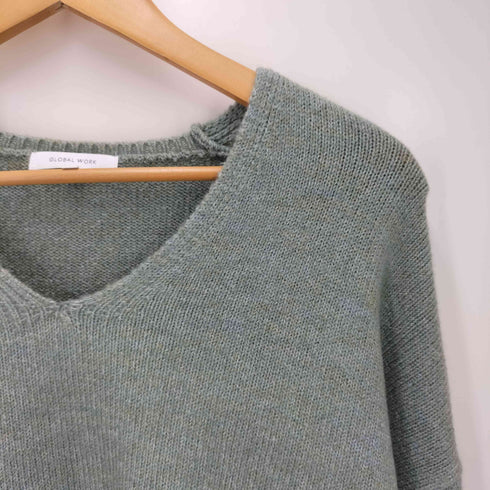 グローバルワーク GLOBAL WORK フワフワHugmeVネックプルオーバー レディース L