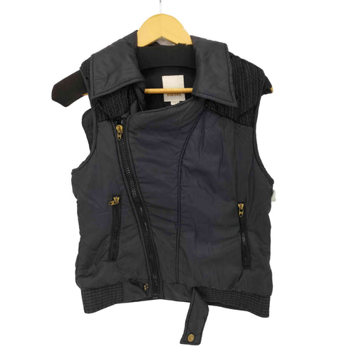 ディーゼル DIESEL ライダースジップ パネル切替 ダウンベスト メンズ import:S