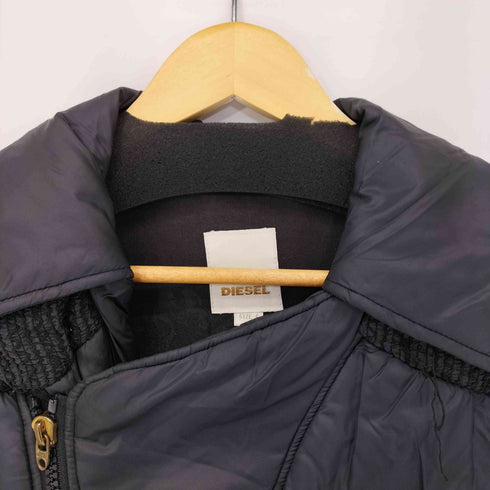 ディーゼル DIESEL ライダースジップ パネル切替 ダウンベスト メンズ import:S
