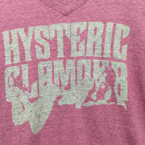 ヒステリックグラマー HYSTERIC GLAMOUR ヒスガール ロゴ抜染 プリント Vネック カットソー Y2K メンズ JPN:M