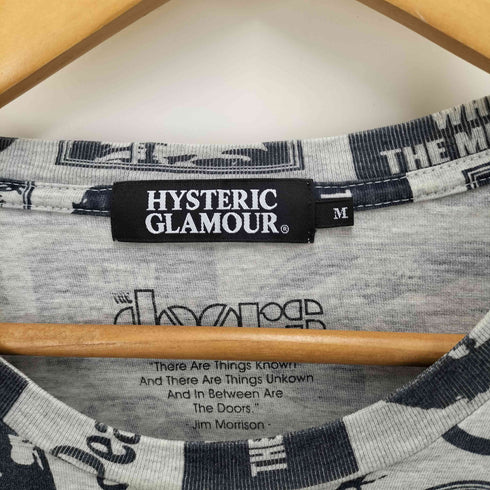 ヒステリックグラマー HYSTERIC GLAMOUR コラボ PeaceFrog バンド 総柄 Uネック カットソー Y2K メンズ JPN:M
