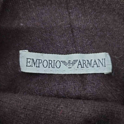 エンポリオアルマーニ EMPORIO ARMANI フロントロゴワッペン ファーニット帽 メンズ