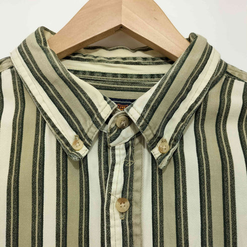 ルートロクジュウロク ROUTE66 90-00S L/S ストライプ ボタンダウンシャツ メンズ X LARGE