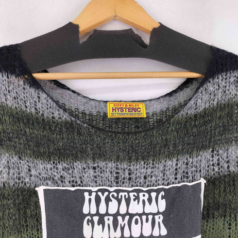 ヒステリックグラマー HYSTERIC GLAMOUR 23AW DISCO SUCKSクラッシュ オーバーサイズセーター レディース FREE