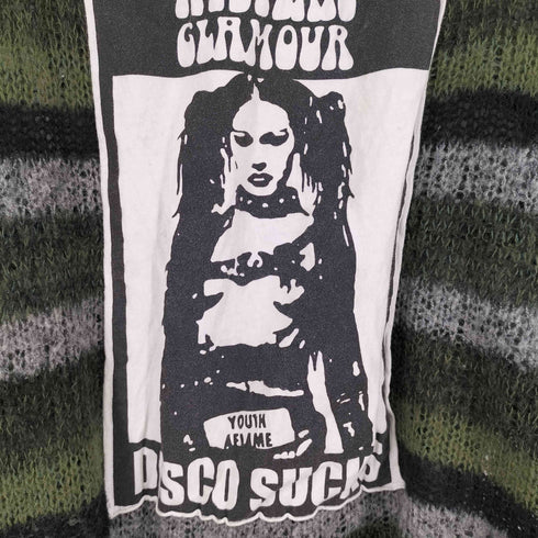 ヒステリックグラマー HYSTERIC GLAMOUR 23AW DISCO SUCKSクラッシュ オーバーサイズセーター レディース FREE