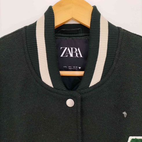 ザラ ZARA カレッジ ボンバージャケット スタジャン レディース import:L