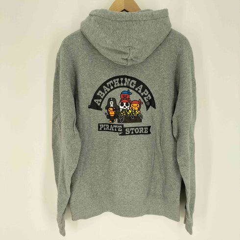 アベイシングエイプ A BATHING APE パイレーツストア 海賊 マイロ バックロゴ プリント ジップ パーカー メンズ import:L