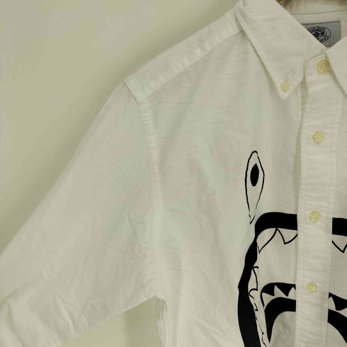 アベイシングエイプ A BATHING APE シャーク プリント L/S B.D シャツ メンズ import:L