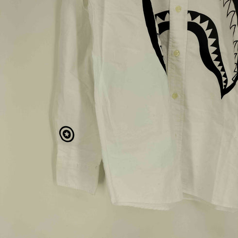 アベイシングエイプ A BATHING APE シャーク プリント L/S B.D シャツ メンズ import:L