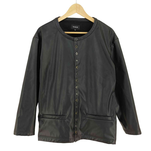 タキャシ TACASI シンセティックレザーカーディガン メンズ JPN:46
