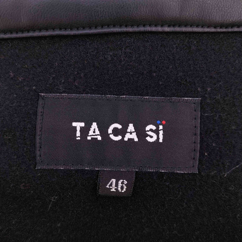 タキャシ TACASI シンセティックレザーカーディガン メンズ JPN:46