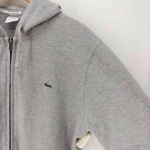 ラコステ LACOSTE フランス製 ロゴ刺繍 ドローコード ダブルジップ パーカー メンズ 3