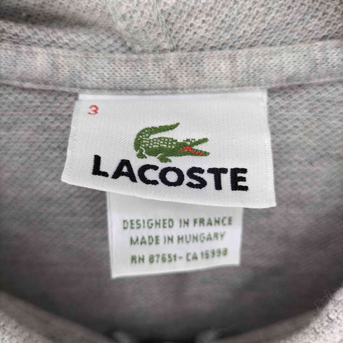 ラコステ LACOSTE フランス製 ロゴ刺繍 ドローコード ダブルジップ パーカー メンズ 3