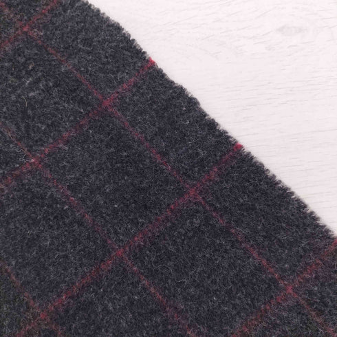 ポロラルフローレン POLO RALPH LAUREN イタリア製 ポニー刺繍 裏地千鳥格子 ウールナイロン フリンジ マフラー メンズ