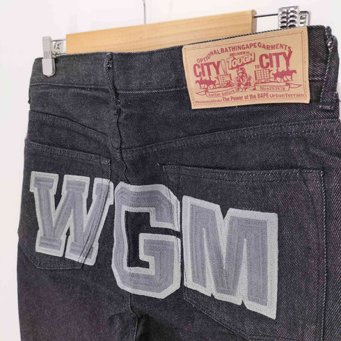 アベイシングエイプ A BATHING APE 1999 TYPE-02 SHARK DENIM PANTS WGM シャーク 刺繍 デニム パンツ メンズ JPN:M