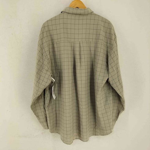 ハガー HAGGER ウィンドウペン レーヨン混 レギュラーカラーシャツ メンズ import:XL