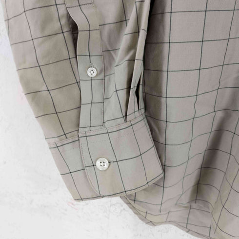 ハガー HAGGER ウィンドウペン レーヨン混 レギュラーカラーシャツ メンズ import:XL